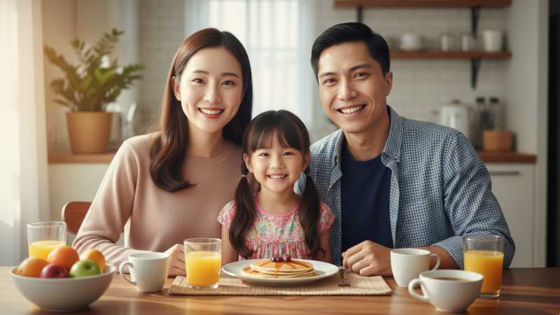 family eating
